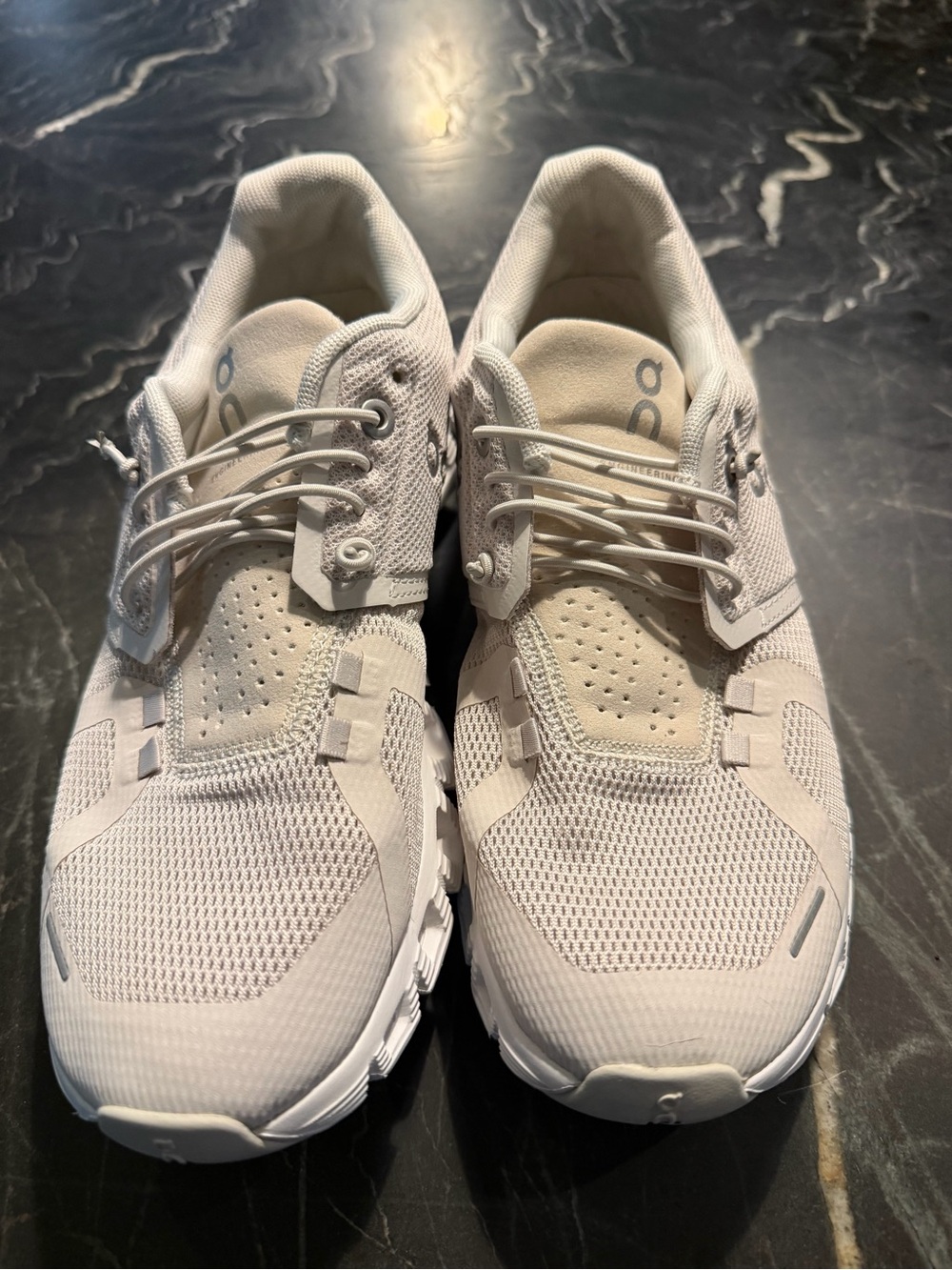 On Running Cloud Womens Running Shoes — Pearl/White